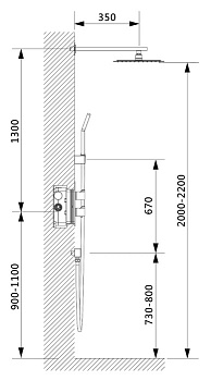 Душевая система встроенная с термостатом Timo Petruma арт.SX-5059/00SM хром