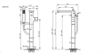 Смеситель для ванны с душем Bravat Phillis F656101C-B3-ENG