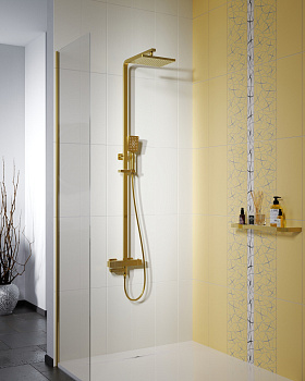 Душевая система с термостатом Timo Tetra-thermo арт.SX-0169/17 золото матовое