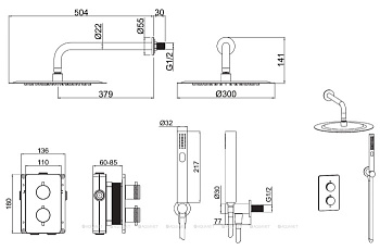 Душевой комплект Allen Brau Priority 5.31013-00 (с внутренней частью) хром арт.265384