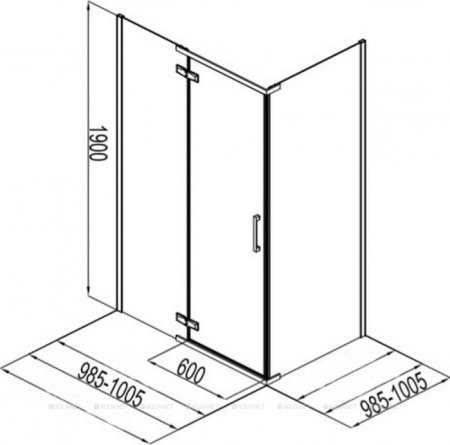 DUSHEVOY_UGOLOK_AQUANET_LOGIC_C1000_AE32_S_100X100U_CT_1000X1000_PROZRACHNOE_STEKLO_MONTAZHNAYA_SKHEMA_1