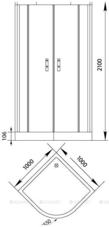 DUSHEVOY_UGOLOK_AQUANET_ALFA_NAA2142_100X100_R550_PROZRACHNOE_STEKLO_MONTAZHNAYA_SKHEMA_1